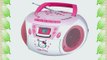 HELLO KITTY KT2028A STEREO AM/FM/CD BOOM BOX WITH CASSETTE PLAYER/RECORDER