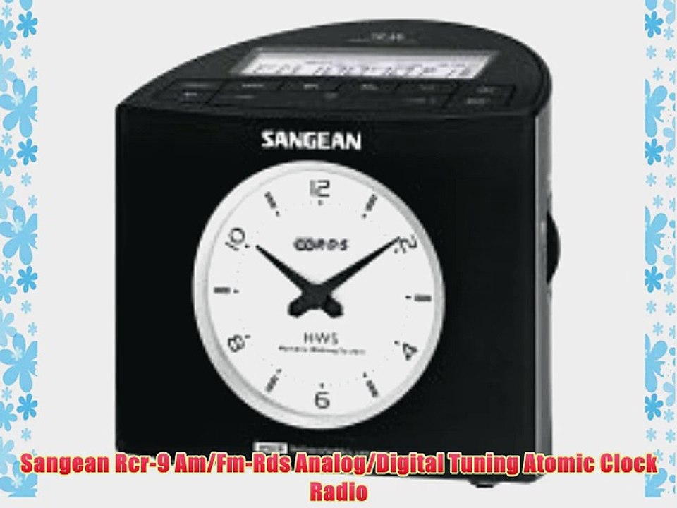 Sangean Rcr-9 Am/Fm-Rds Analog/Digital Tuning Atomic Clock Radio