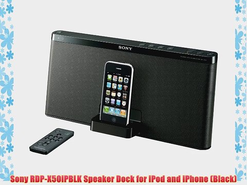 Sony RDP-X50iPBLK Speaker Dock for iPod and iPhone (Black)
