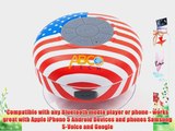 Abco Tech Water Resistant Wireless FM Radio Bluetooth Shower Speaker with Suction Cup and Hands-Free