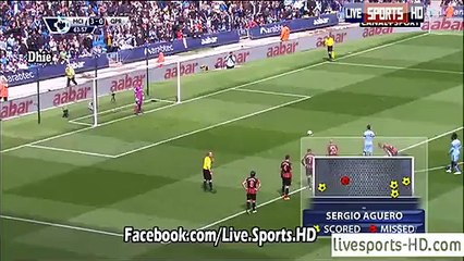 Sergio Aguero Hattrick (Penalty Goal) Manchester City 4-0 QPR | Premier League 2015