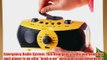 Mini Yellow Boombox Mp3 Player with USB Port for Bluetooth Adapters Plays Mp3 and Other Digital