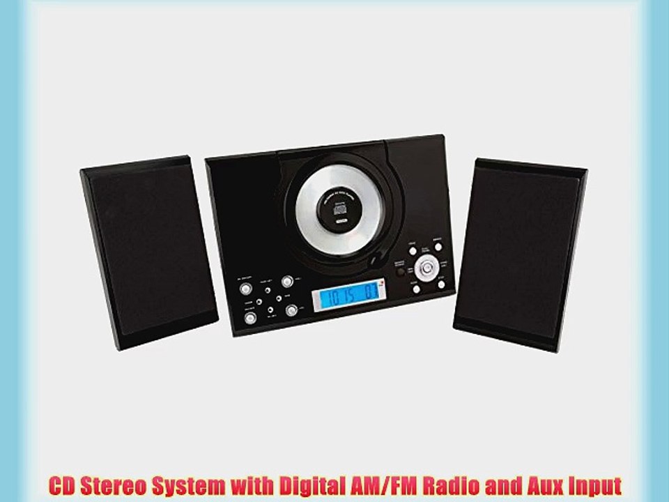 Sylvania SRCD114 Vertical CD Micro System Alarm Clock with Digital AM