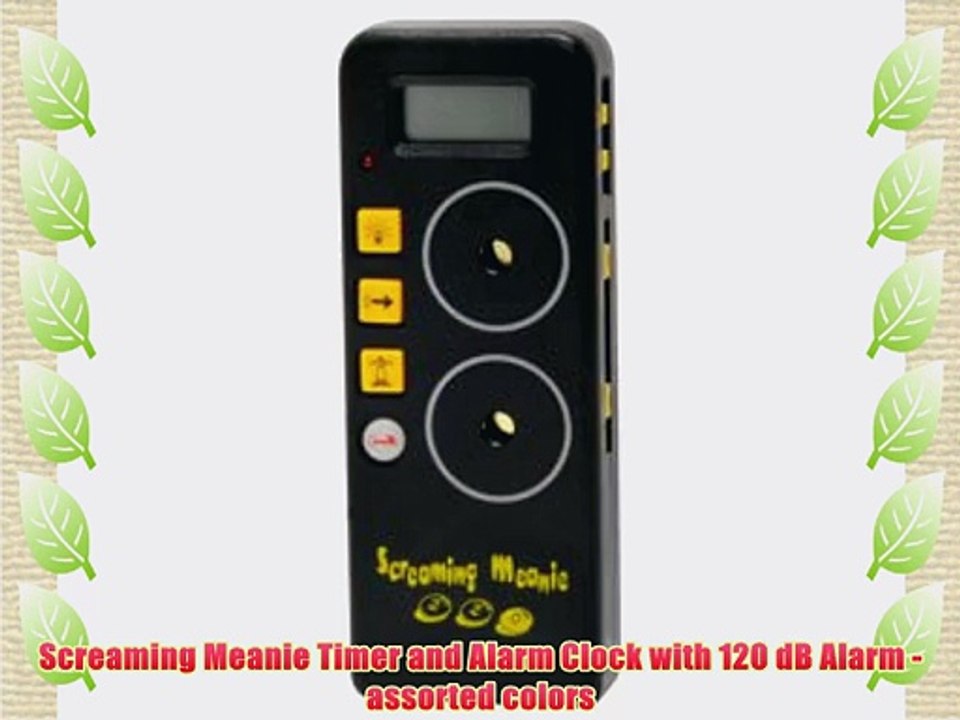 Screaming Meanie Timer and Alarm Clock with 120 dB Alarm - assorted colors