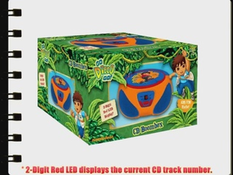 Go Diego Go! CD Programmable Boombox 2-Digit Red LED Display