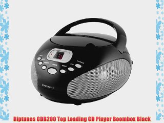 Riptunes CDB200 Top Loading CD Player Boombox Black