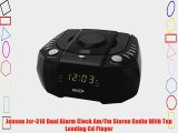 Jensen Jcr-310 Dual Alarm Clock Am/Fm Stereo Radio With Top Loading Cd Player