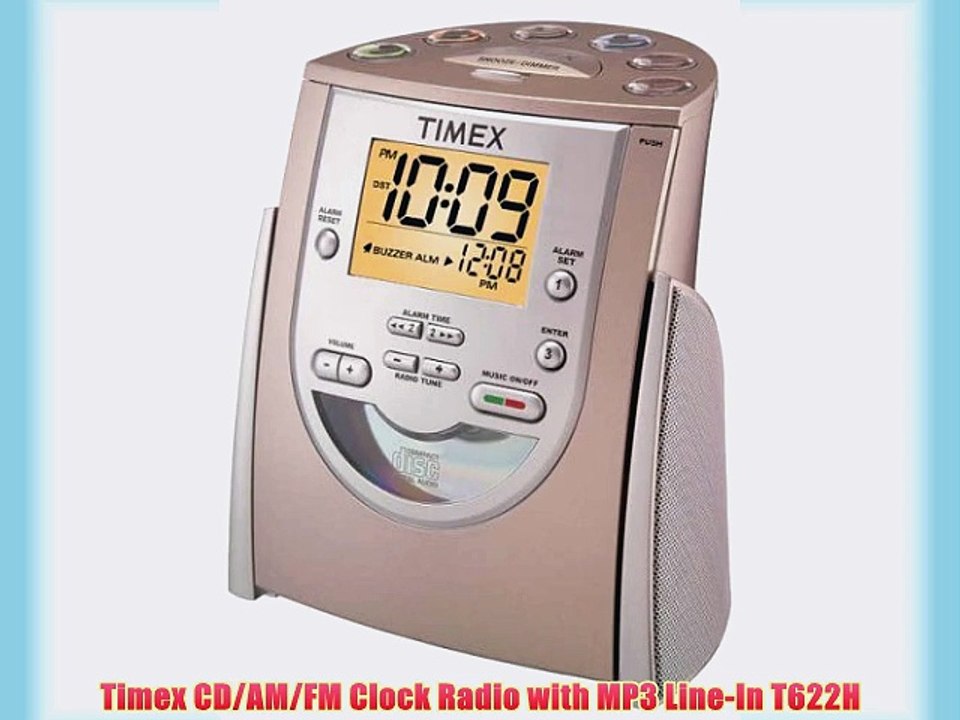 Timex CD/AM/FM Clock Radio with MP3 Line-In T622H