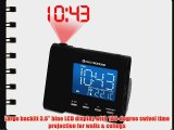 Electrohome Projection Alarm Clock with AM/FM Radio Battery Backup Auto Time Set Dual Alarm