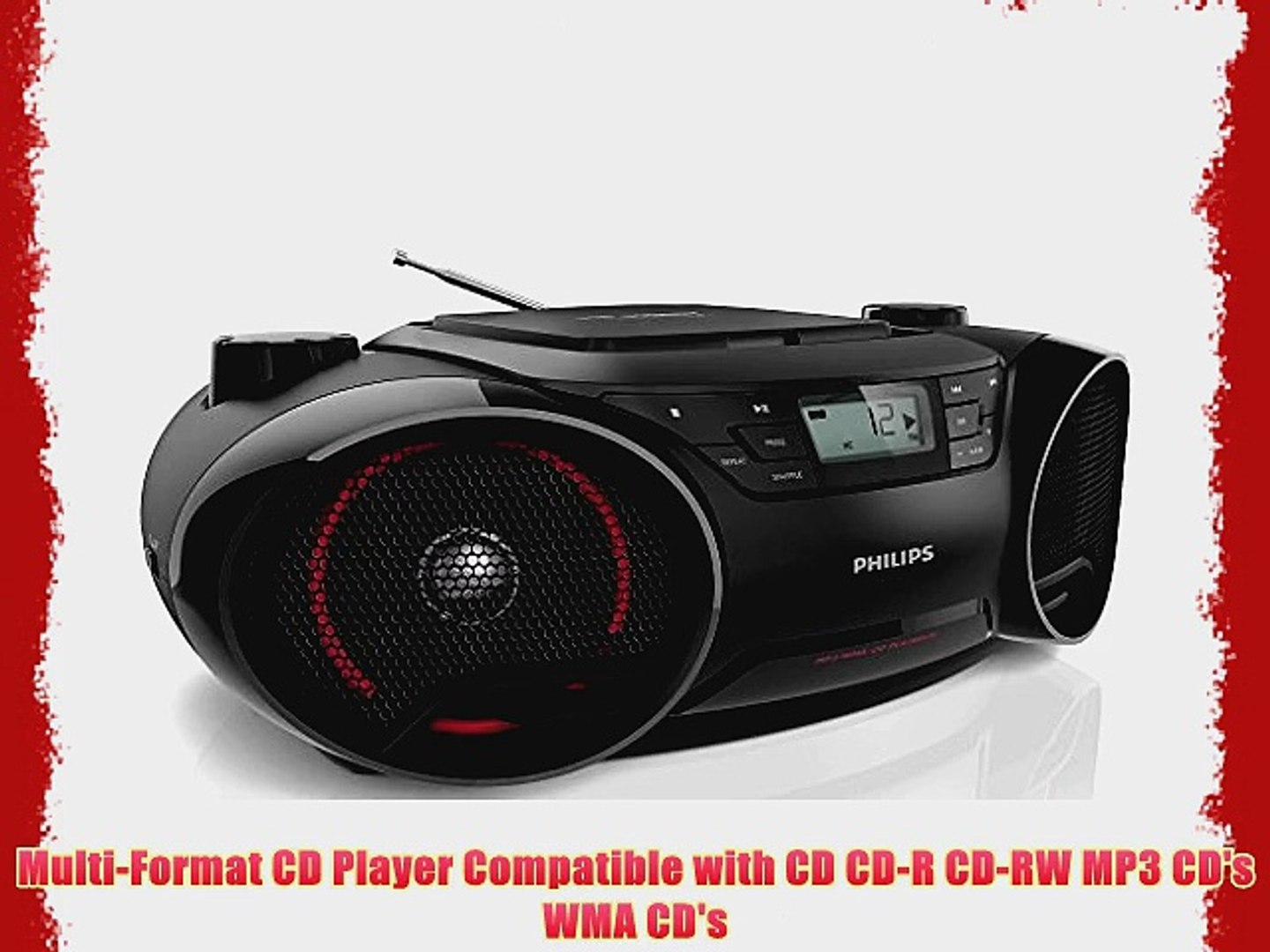 Philips AZ3811 SoundMachine Portable Boombox MP3 CD Player AM/FM Radio  Stereo Speaker System - video Dailymotion