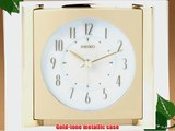 Seiko Bedside Alarm Get Up and Glow Clock Gold-Tone Metallic Case