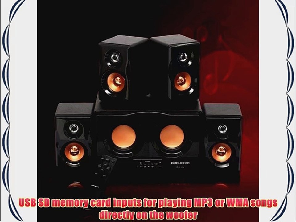DURHERM DS-R4 4.2 DUAL Woofer Piano Finish Home Theater PC Desktop Laptop Speaker Audio System