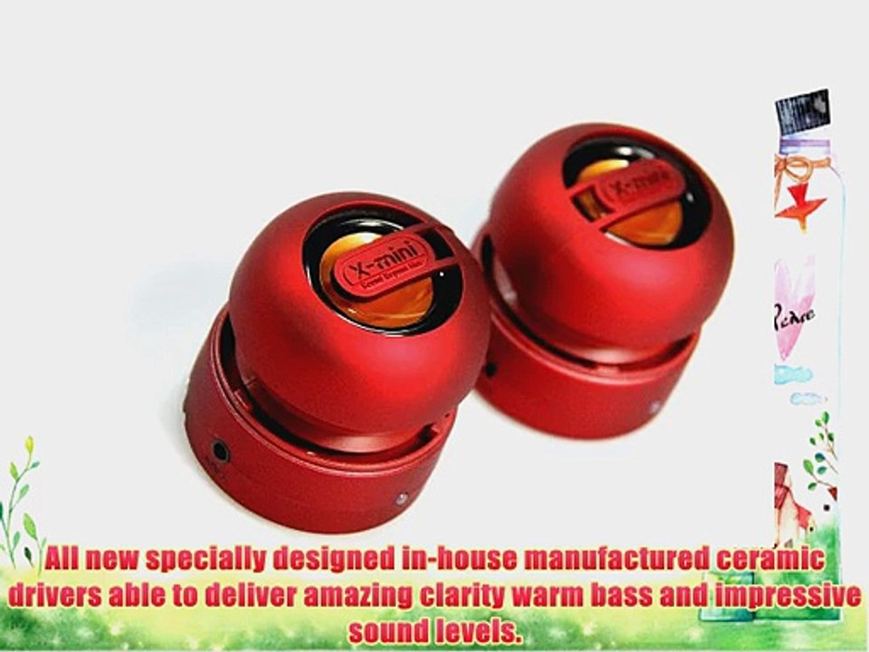 X-Mini MAX XAM15-R Portable Capsule Speaker System Stereo Red