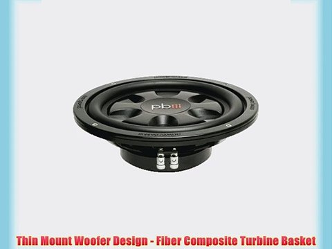 Powerbass S10TD 10-Inch Dual 4 Ohm Thin Subwoofer