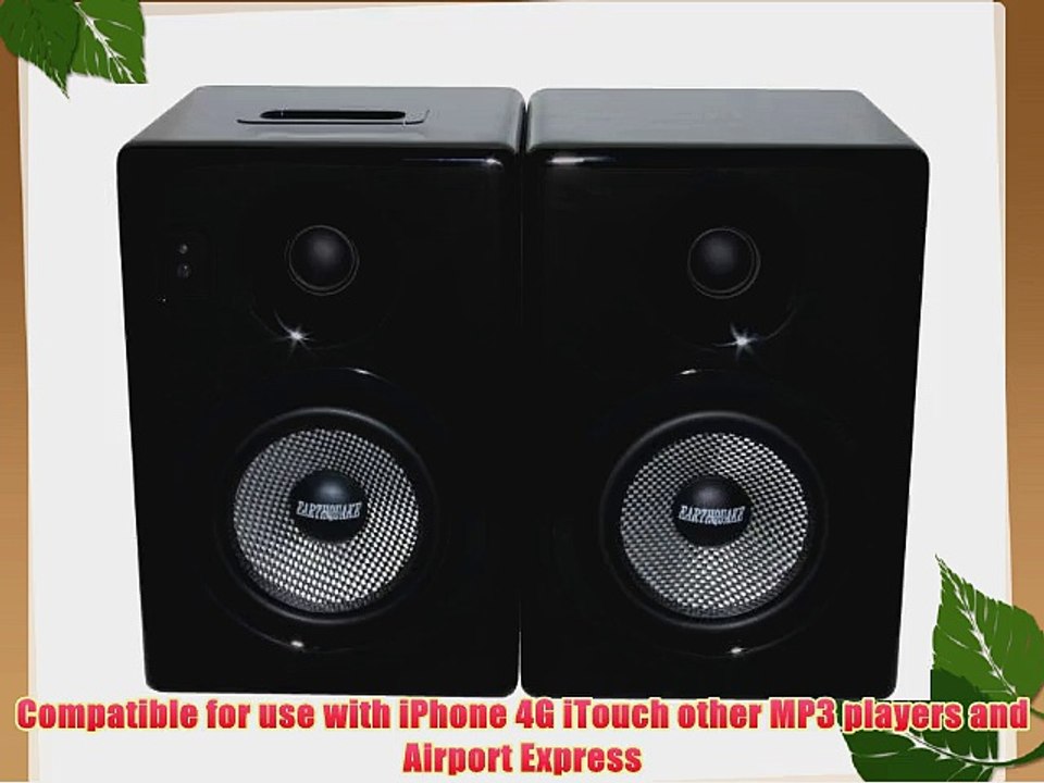 Earthquake Sound IQ52B iPod Docking Speaker System (Black Piano Gloss Pair)