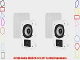 4) VM AUDIO Shaker 5.25 150 Watt 2 Way In-Wall Surround Sound Home Speaker Four