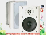 OSD Audio AP525 White 5.25-inch  Indoor or Outdoor 120-Watt Patio Speaker Pair