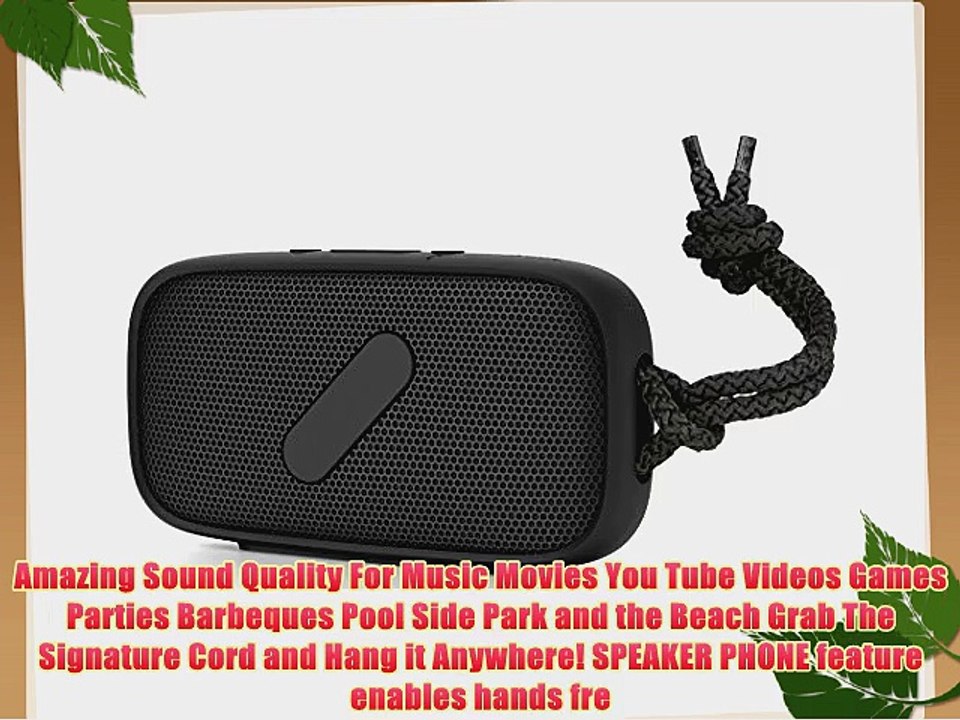NudeAudio Super-M Portable Wireless Bluetooth Speaker Black IPX-5 Waterproof and Sand Proof