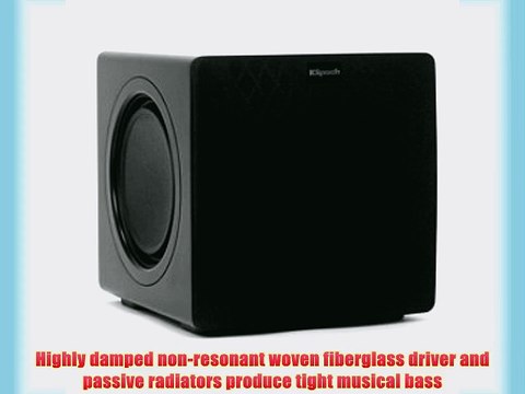 Klipsch SW-308 Reference Series Subwoofer System - 300 W RMS - Each (Satin Black)