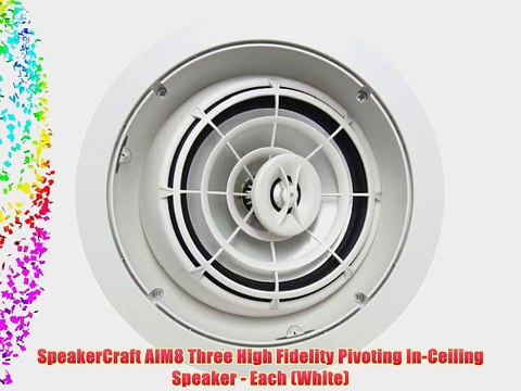 SpeakerCraft AIM8 Three High Fidelity Pivoting In-Ceiling Speaker - Each (White)