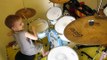 ACDC - Back in Black - Drum Cover - 5 Year Old Drummer