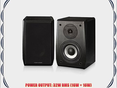Thonet and Vander VERTRAG - 2.0 Wooden Bookshelf Speakers (black pair) - German Engineering