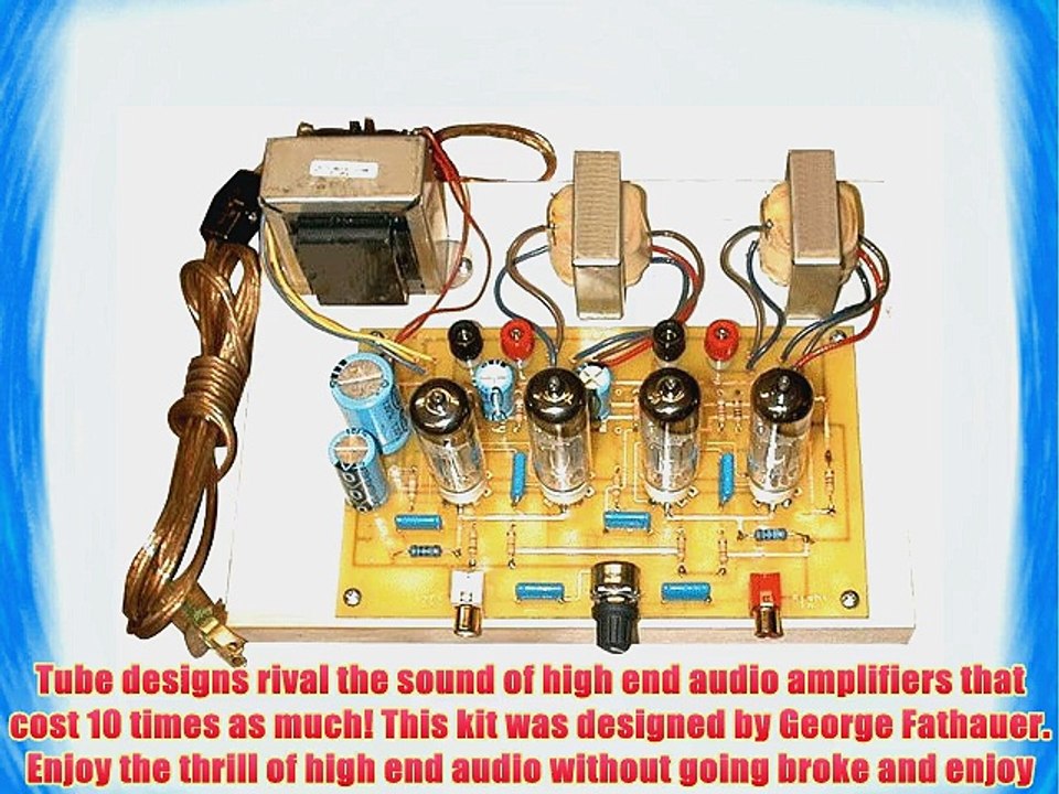 Stereo Integrated Tube Amplifier DIY Kit