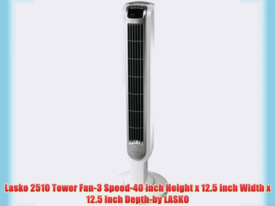 Lasko 2510 Tower Fan-3 Speed-40 inch Height x 12.5 inch Width x 12.5 inch Depth-by LASKO