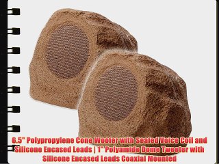 OSD Audio RS690 6.5-inch Outdoor Rock 175-Watt Speaker Pair Sandstone Brown