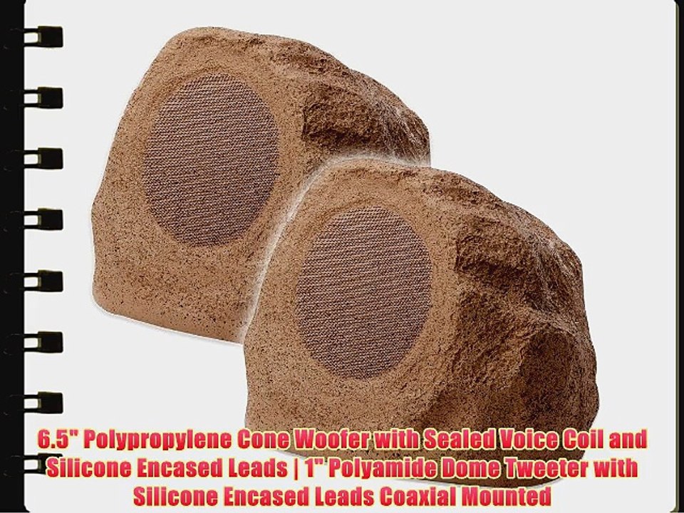 OSD Audio RS690 6.5-inch Outdoor Rock 175-Watt Speaker Pair Sandstone Brown