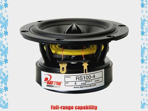 Dayton Audio RS100-4 4 Reference Full-Range Driver 4 Ohm