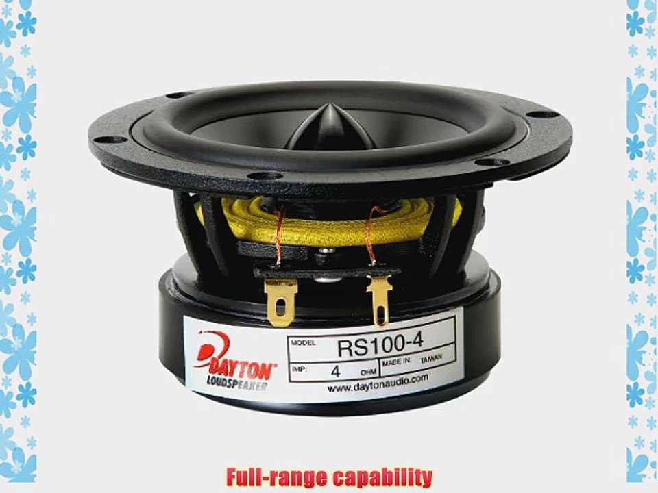 Dayton Audio RS100-4 4 Reference Full-Range Driver 4 Ohm