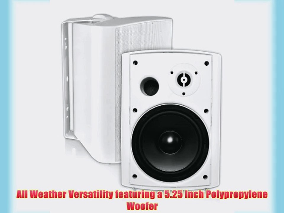 OSD Audio AP525-70V White 5.25-inch 2-Way 8 Ohm 70V Commercial Indoor or Outdoor Speaker Pair