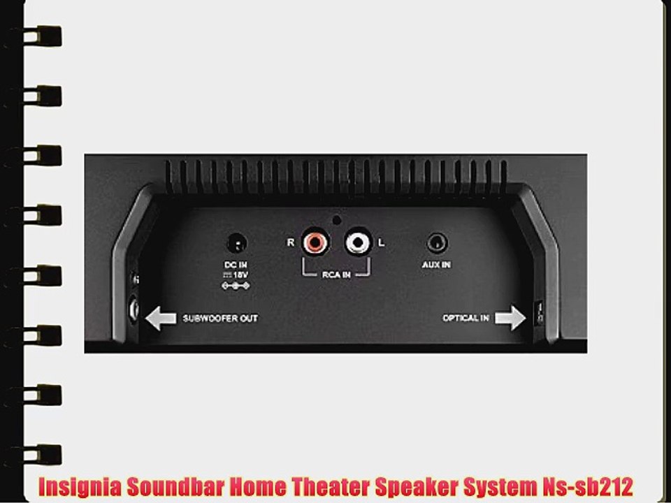 Insignia Soundbar Home Theater Speaker System Ns-sb212