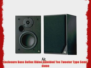 Acoustic Research AR 215PS Main 5 -1/4 2 way Bookshelf / Stereo Speaker (BLACK)