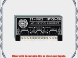 RDL ST MX2 Universal Audio Mixer Two Channel Selectable Mic or Line Level Inputs and Outputs