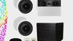 Theater Solutions 5.1 Home Theater 8 Ceiling Speaker Set with Center 15 Powered Sub and More