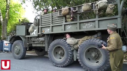 Reconstitution d'un camp de GI à Reims