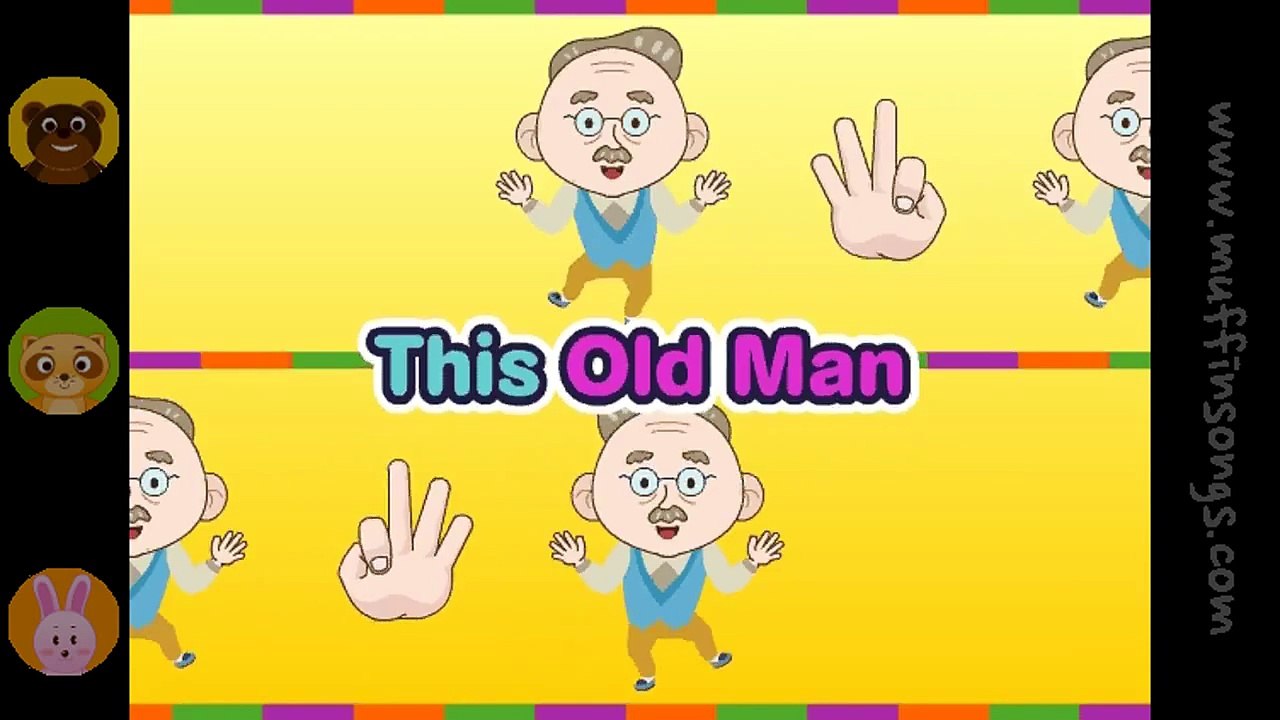 Muffin Songs - This old man  nursery rhymes & children songs with lyrics  muffin songs