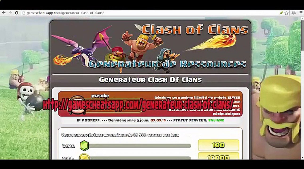 clash of clans triche francais comment obtenir la nourriture gratuite et illimitée