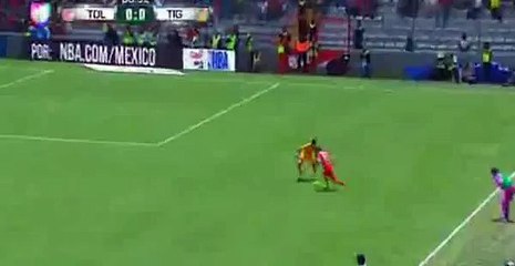 Toluca vs Tigres Great Free-kick chance