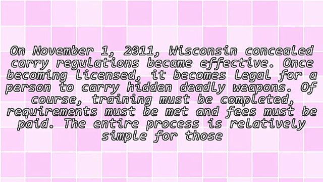 Wisconsin Concealed Carry Permit Procedure