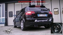 Supersprint exhaust for Audi RS3 (full and catback) vs Stock exhaust_ Revs