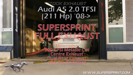Supersprint full exhaust for Audi A4 _ A5 2.0 TFSI - Dyno testing + 13HP _ + 20Nm