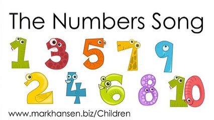 Counting Songs for Children 1-10 Numbers to Song Kids Kindergarten Toddlers Preschool Number