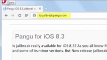 iOS 8.3 Pangu Jailbreak outil 2015 Télécharger Pour Windows et MAC Version