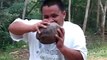 Man Opens Coconut With His Teeth (Buko King)