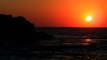 Royalty Free Stock Video Footage of the sunset over Dor Beach shot in Israel at 4k with Red.