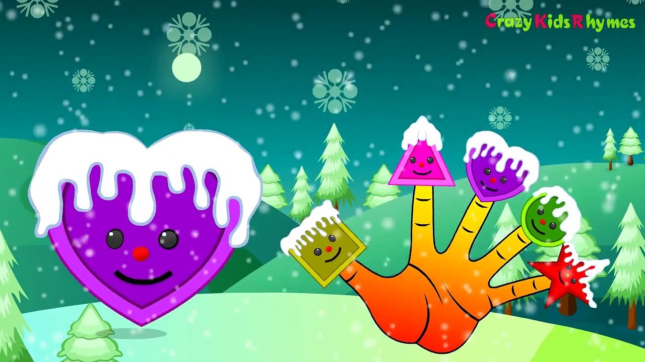Christmas Songs for Kids | Christmas Cartoon Shapes Song | Shapes Finger Family Nursery Rhymes