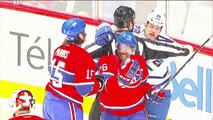 George Parros vs Colton Orr 2nd fight & injury Toronto Maple Leafs vs Montreal Canadians 10/1/13 NHL